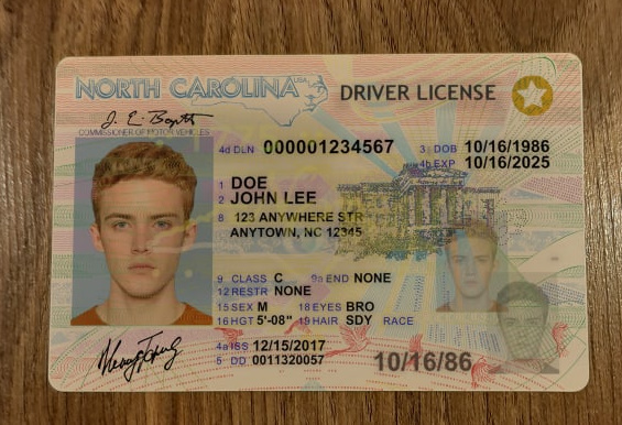 North Carolina Fake Driver License