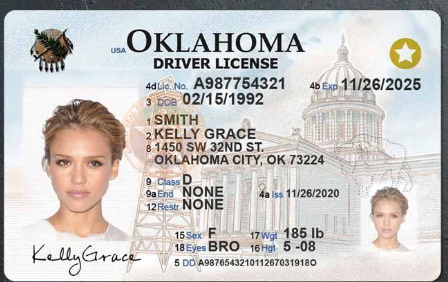 Oklahoma Fake Fake Drivers License