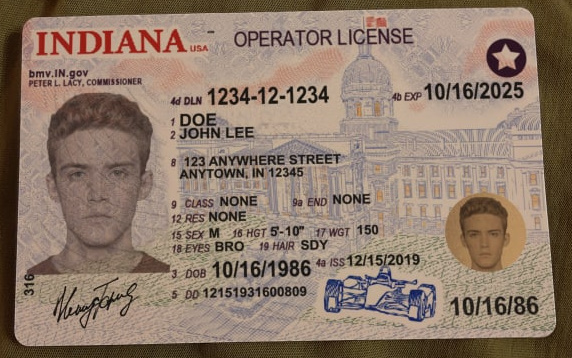 Indiana Fake Drivers License