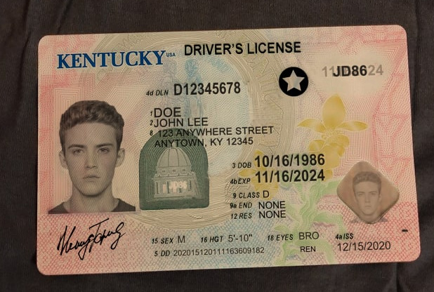 Kentucky Fake drivers license
