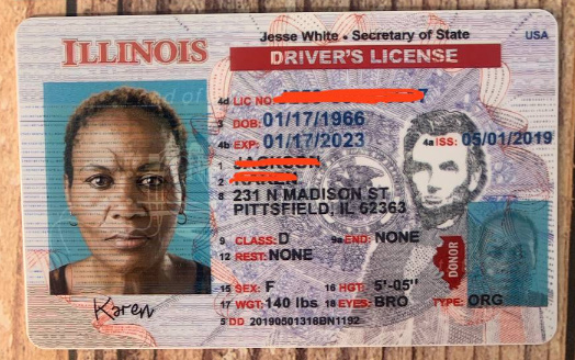 Illinois Fake Drivers license