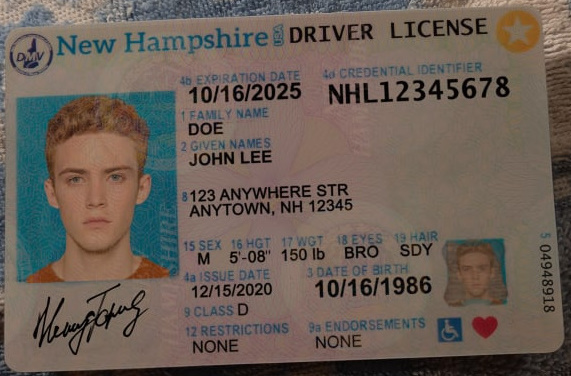 New Hampshire Fake Drivers License