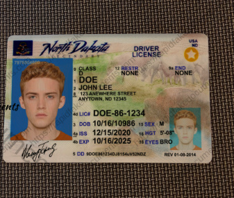 North Dakota Fake Drivers License