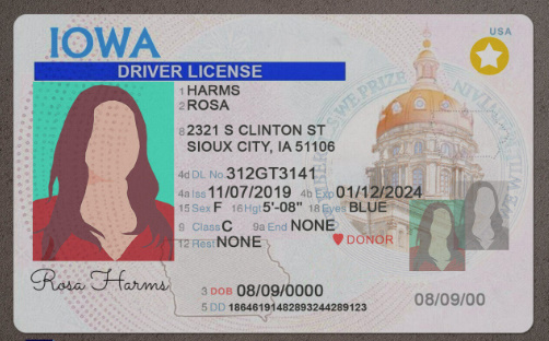 Iowa Fake Driver License